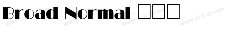 Broad Normal字体转换